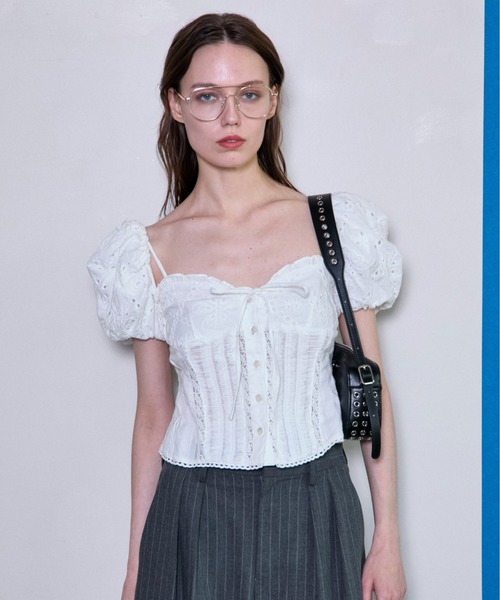 MAISON SPECIAL - パフスリーブビスチェ MAISON SPECIAL ブラウス シャツ 2way Cotton Puff Sleeve