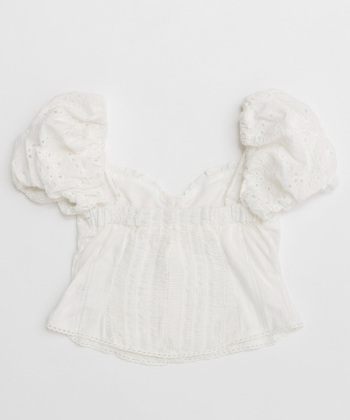 MAISON SPECIAL ブラウス シャツ 2way Cotton Puff Sleeve