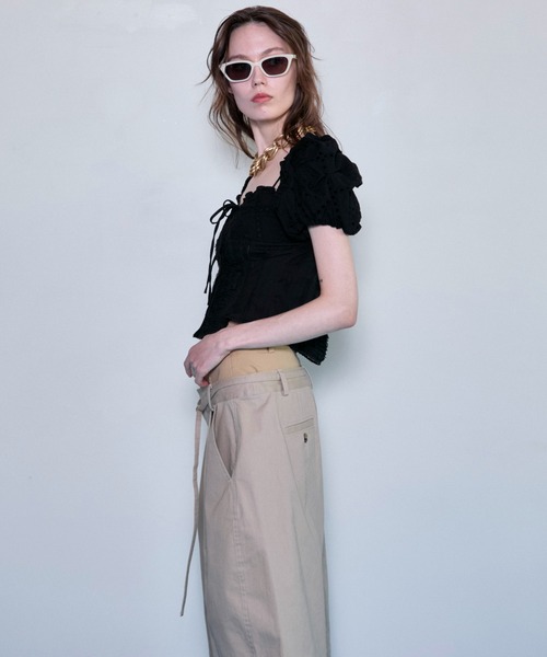 MAISON SPECIAL ブラウス シャツ 2way Cotton Puff Sleeve