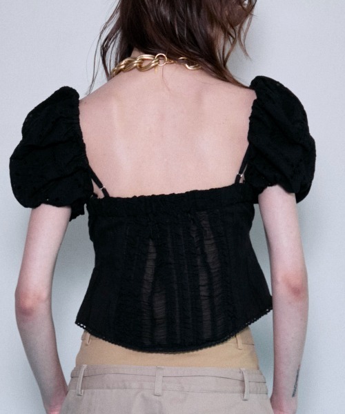 MAISON SPECIAL ブラウス シャツ 2way Cotton Puff Sleeve