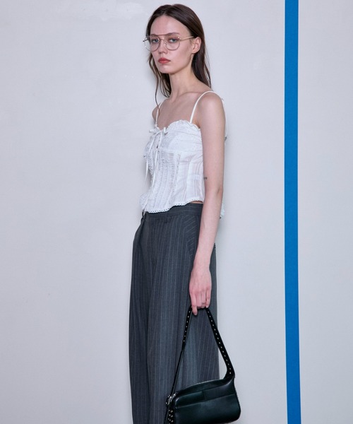 maison special ホワイト パフスリーブ ブラウス MAISON SPECIAL ブラウス シャツ 2way Cotton Puff Sleeve