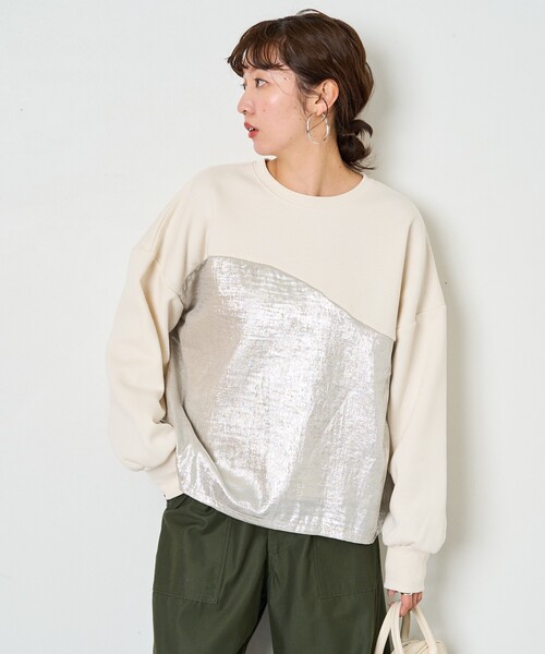 「FREAK'S STORE」 スウェットカットソー フリ- ナチュラル レディース FREAK'S STORE 「FREAK'S STORE」 スウェットカットソー フリ