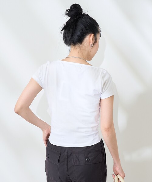 Tシャツ・カットソー Rest & Recreation STRIPE LIP NECK T-SHIRT 2colors Rest & Recreation Stripe Lip Neck T-Shirt Sky Blue | ของแท้