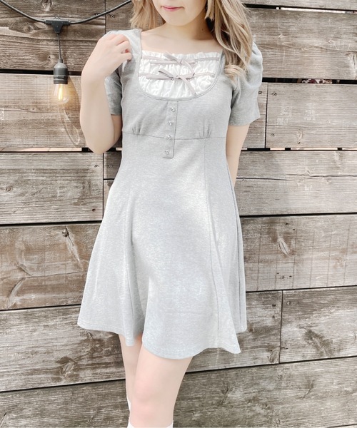 abc une face（アーベーセーアンフェイス） ワンピース ダブルリボン