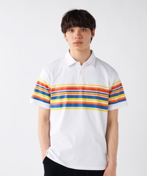 A BATHING APEレインボーポロシャツ ONE POINT WIDE POLO SHIRT | bape.com