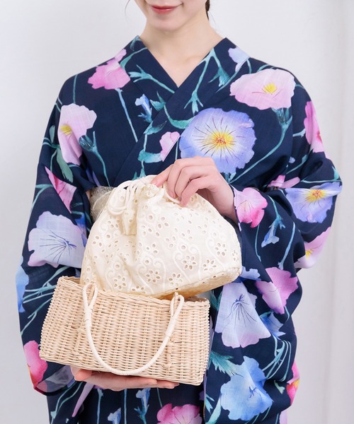 SHE HER HER HERS かごバッグ カゴバッグ かごバッグレース巾着付き