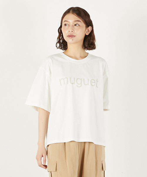 tシャツ 「LOURMARIN」ロゴプリントコットンTシャツ レディース