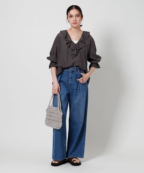 BEAUTY＆YOUTH UNITED ARROWS レーヨンコットン ラッフル ハーフ