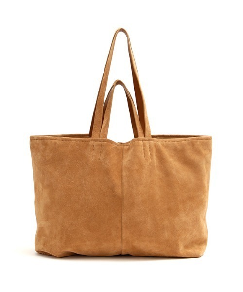ETRE TOKYO ダークブラウン スエードトートバッグ ETRE TOKYO - スウェードビッグトートバッグ - BROWN | ADDICT