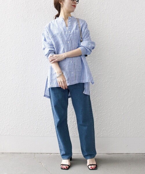 大人気，限定セール 「SHIPS any」 長袖ブラウス ONE SIZE ブルー レディース