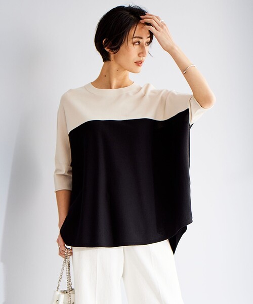 「ICB」 ドルマンスリーブニット X-SMALL ベージュ レディース