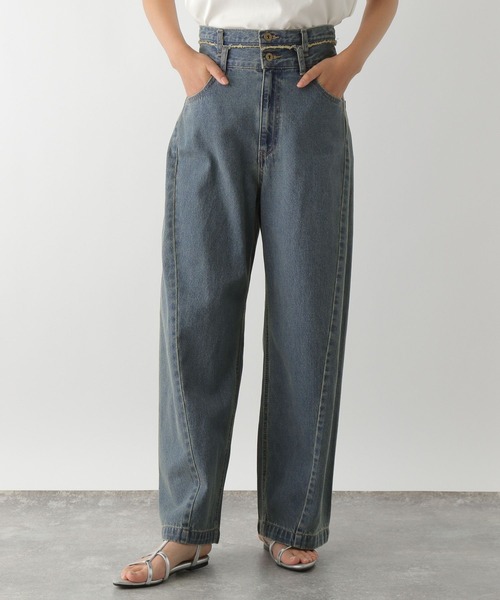 [LEPSIM] обработка Denim брюки MEDIUM оттенок голубого прочее женский 