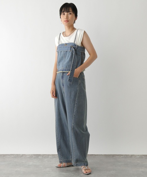 [LEPSIM] обработка Denim брюки MEDIUM оттенок голубого прочее женский 