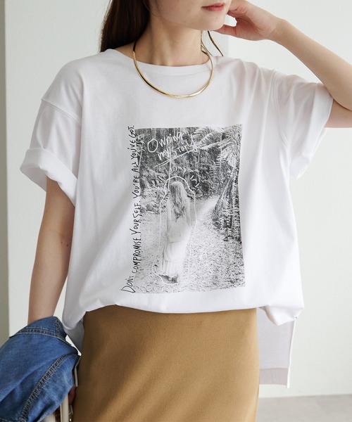 tシャツ 機能素材フォトプリントTシャツ レディース