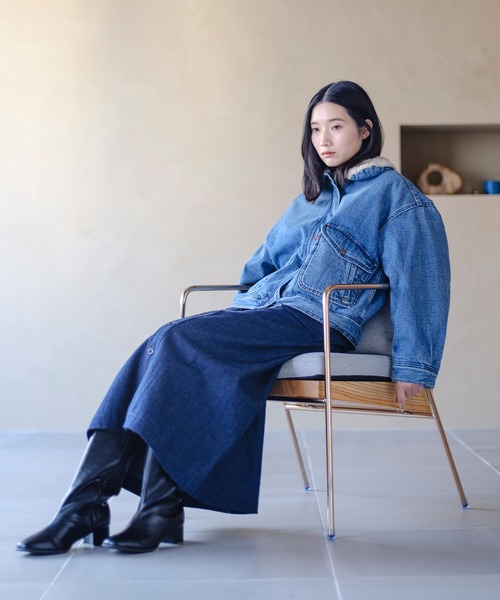 JUNNA WATANABE デニムスカート ダークブルー JUNYA WATANABE（ジュンヤワタナベ）ロング・マキシ丈スカート 青