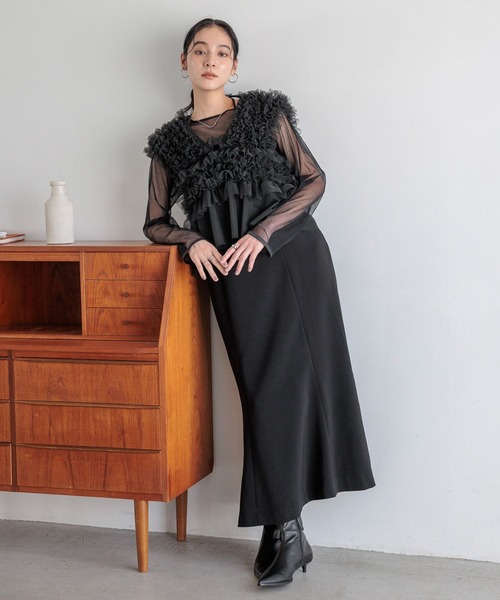 LOWRYS FARM（ローリーズファーム） ワンピース チュールフリルベスト