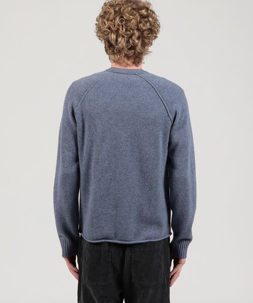 セーター ニット リサイクルカシミヤ ラグランスリーブプルオーバー  MRBC3718 メンズの画像