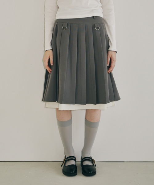 スカート theredthread S layered pleats skirt THEREDTHREAD / ザレッドスレッド】S layered pleats skirt