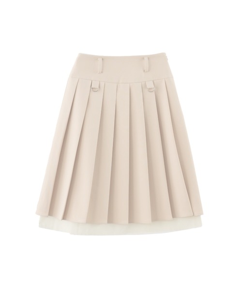 スカート layered medium pleats skirt / レイヤード風ミディスカート