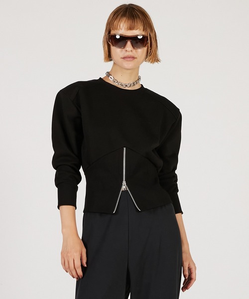 トレーナー スウェット 「2025Autumn Pre-Order」フロントジップショルダーパットスウェット / Front Zip Shoulder