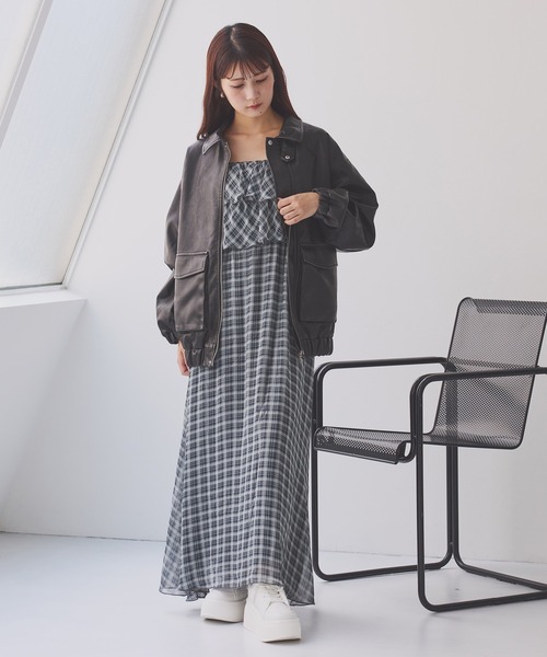 one after another NICE CLAUP ワンピース サイドリボンキャミ