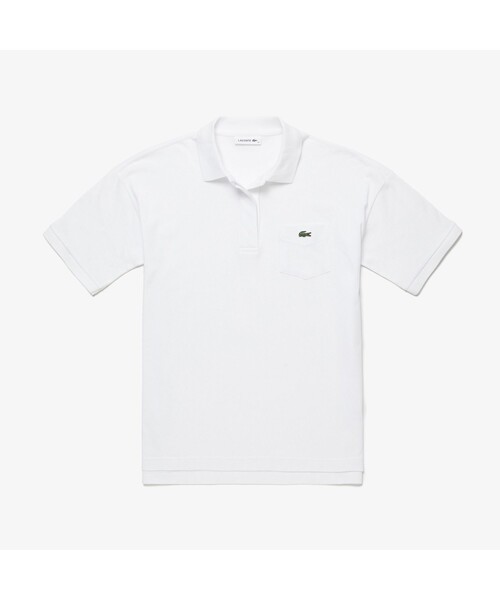 「LACOSTE」 半袖ポロシャツ 36 ネイビー レディース