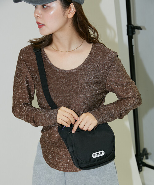 OUTDOOR PRODUCTS ×PUBLUX サテンショルダーバッグ PUBLUX（パブリュクス） ショルダーバッグ バッグ OUTDOOR PRODUCTS