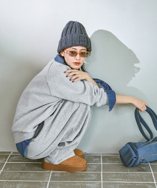 LAKOLE（ラコレ） ニット セーター スウェットライクニットプル