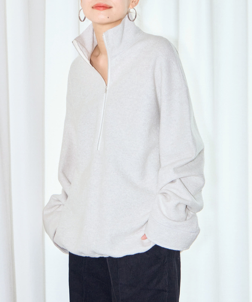 CITYSHOP（シティショップ） tシャツ FELTED WOOL HALF ZIP TOP