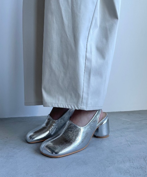 「AIC.」 ヒールサンダル MEDIUM シルバー レディース_画像7