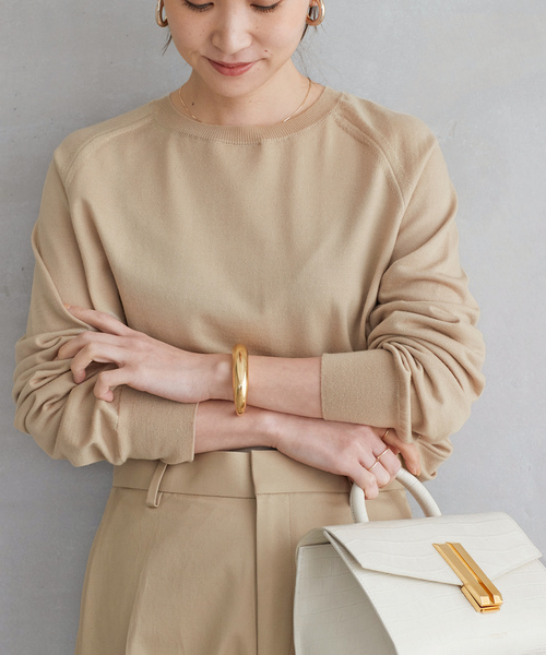 ドゥーズィエムクラス　Basicニット　ベージュ　ベーシックニット Cashmere Basic ニット（ニット／セーター）｜MUSE de Deuxieme Classe