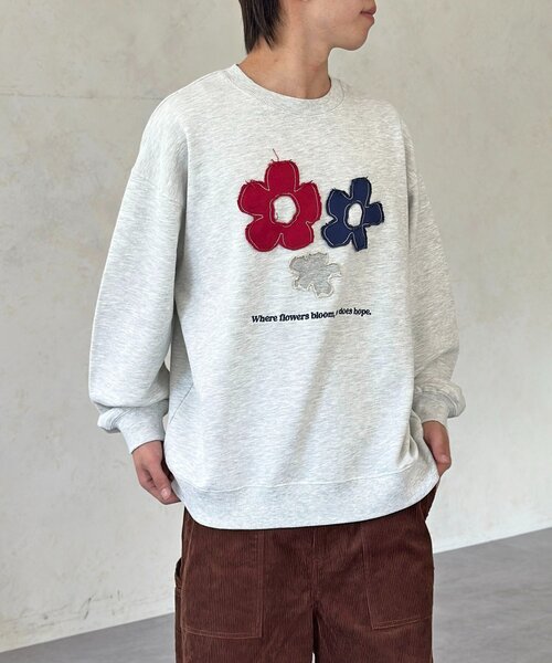 CPCMスウエット CPCM（シーピーシーエム） トレーナー スウェット フラワーパッチ