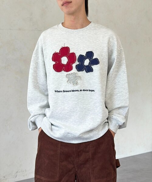CPCM（シーピーシーエム） トレーナー スウェット フラワーパッチ