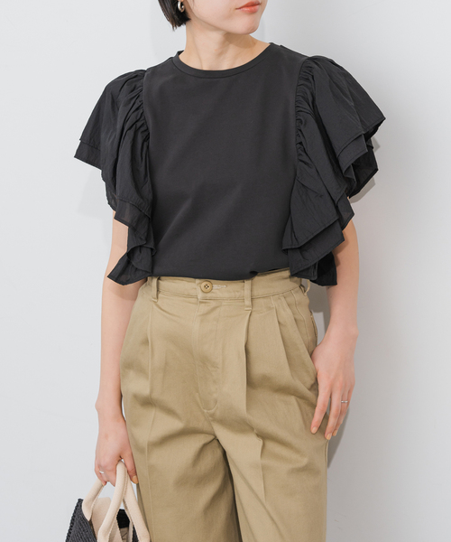 「Spick & Span」 半袖カットソー FREE ブラック レディース_画像4