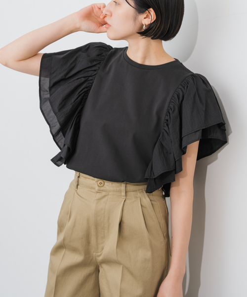 「Spick & Span」 半袖カットソー FREE ブラック レディース_画像5