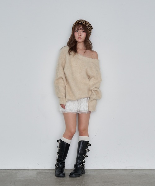 Ray Cassin（レイカズン） ニット帽 ニットキャップ ヒョウ柄ニット帽