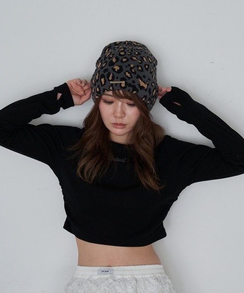 Ray Cassin（レイカズン） ニット帽 ニットキャップ ヒョウ柄ニット帽