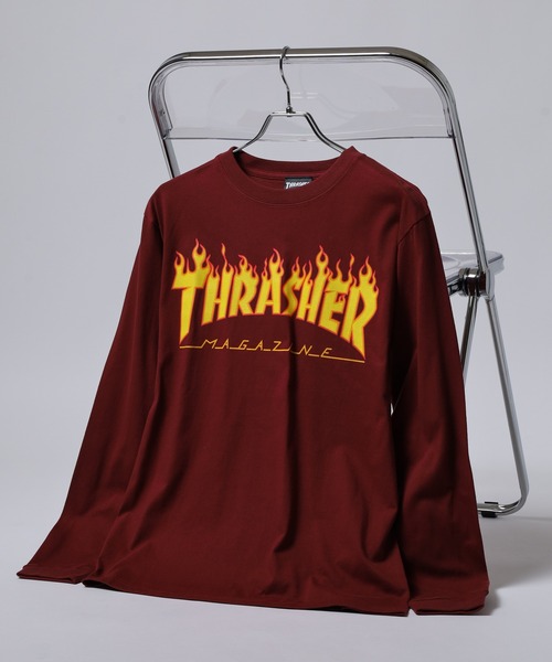 THRASHER tシャツ MAG LOGO L/S TEE マグロゴ プリント ロングスリーブ
