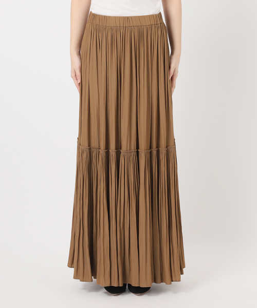 ドゥーズィエムクラス Gather Maxi ギャザー フレア ロング スカート Deuxieme Classe（ドゥーズィエムクラス） スカート *Gather Maxi