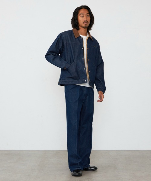 N.hoolywood✖️ Lee コラボノーカラージャケット L Gジャン Lee（リー） デニムジャケット gジャン Wrangler/ラングラー「暖