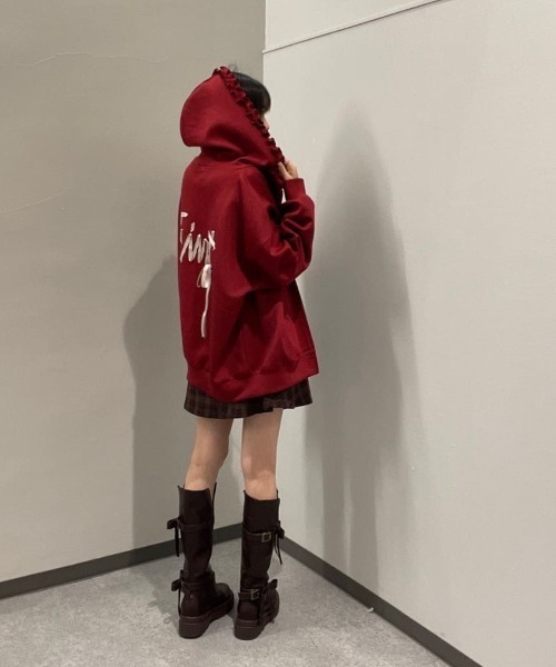 F i.n.t（フィント） パーカー バックリボンロゴZIPパーカー