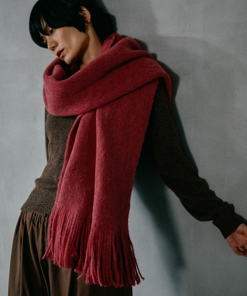 美品 HUMAN MADE ❤️ WOOL STOLE RED ストール マフラー HUMAN MADE - HUMAN MADE ❤️ WOOL STOLE RED ストール マフラーの