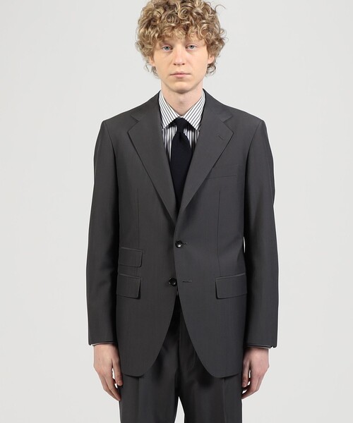 トゥモローランド✨メンズスーツセットアップ ゼニア生地 ストライプ サイズ50 TOMORROWLAND（トゥモローランド） スーツ 50 ネイビー メンズ