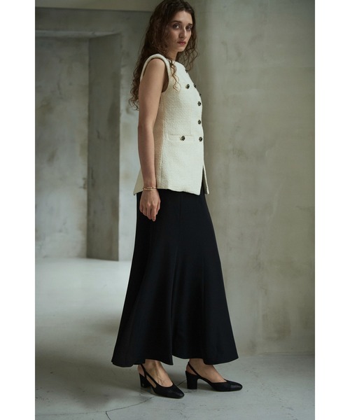 Estella.K ベスト ジレ Mabel Vest2 クルーネックツイードベスト2
