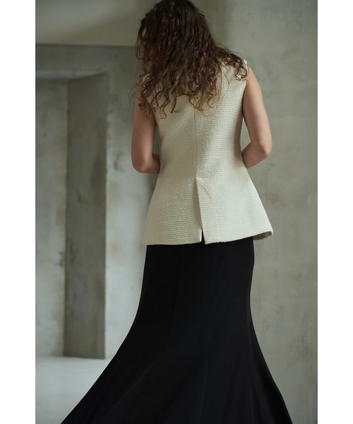 Estella.K ベスト ジレ Mabel Vest2 クルーネックツイードベスト2