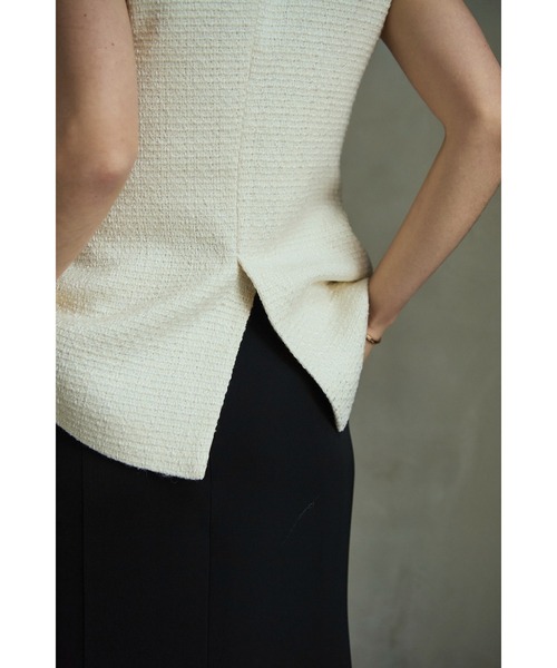 Estella.K ベスト ジレ Mabel Vest2 クルーネックツイードベスト2