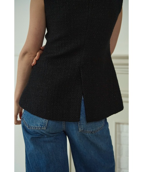 Estella.K ベスト ジレ Mabel Vest2 クルーネックツイードベスト2