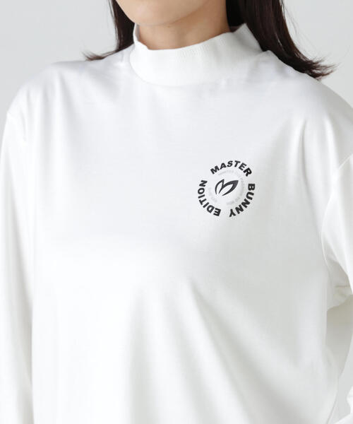 新作 マスターバニーエディション モックネック イエロー ハイネック ビックロゴ MASTER BUNNY EDITION（マスターバニーエディション） tシャツ 「上田