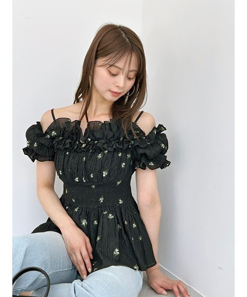 SNIDEL（スナイデル） 半袖ブラウス ONE SIZE パープル レディース 