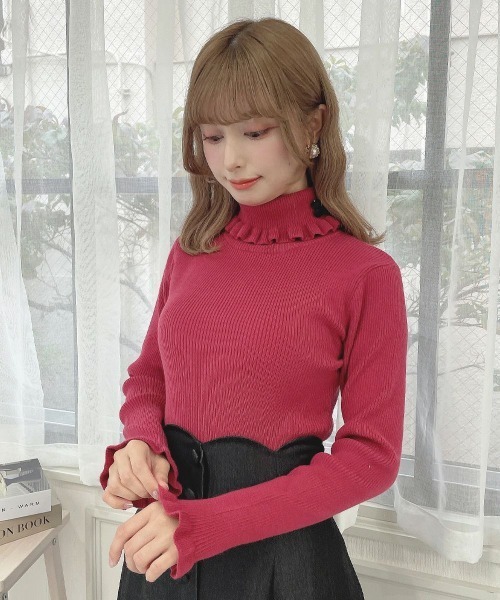 6407【美品】ブリーフィング　タートルネックリブニット　セーター　レディース 6407【美品】ブリーフィング タートルネックリブニット セーター